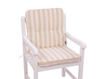 Aston Lav Ryg - Beige/hvid stribet